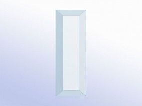 Facette aus Klarglas 1,5" x 4,0"