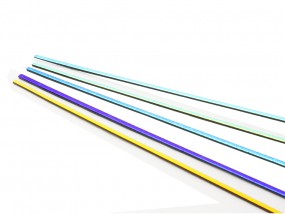 Bullseye Sizzle Stix - dichroic (5 Stk. gemischt)