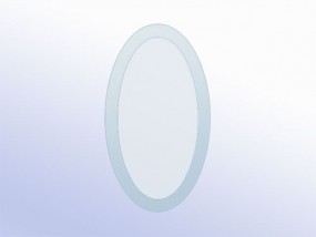 Facettenoval klar 3" x 5"